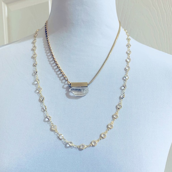 LoveStonedGypsy Jewelry - Clear Glass Rosary Chain Necklace